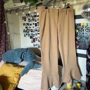 beige caramel bell bottom sies marjan like new rare trouser pants
